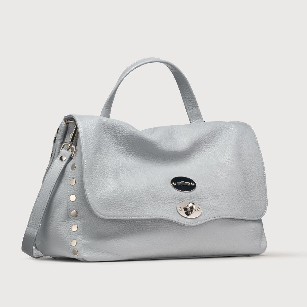 Zanellato BORSA POSTINA® MEDIUM IN PELLE MARTELLATA GREY CLOUD | Zanellato Nuova
