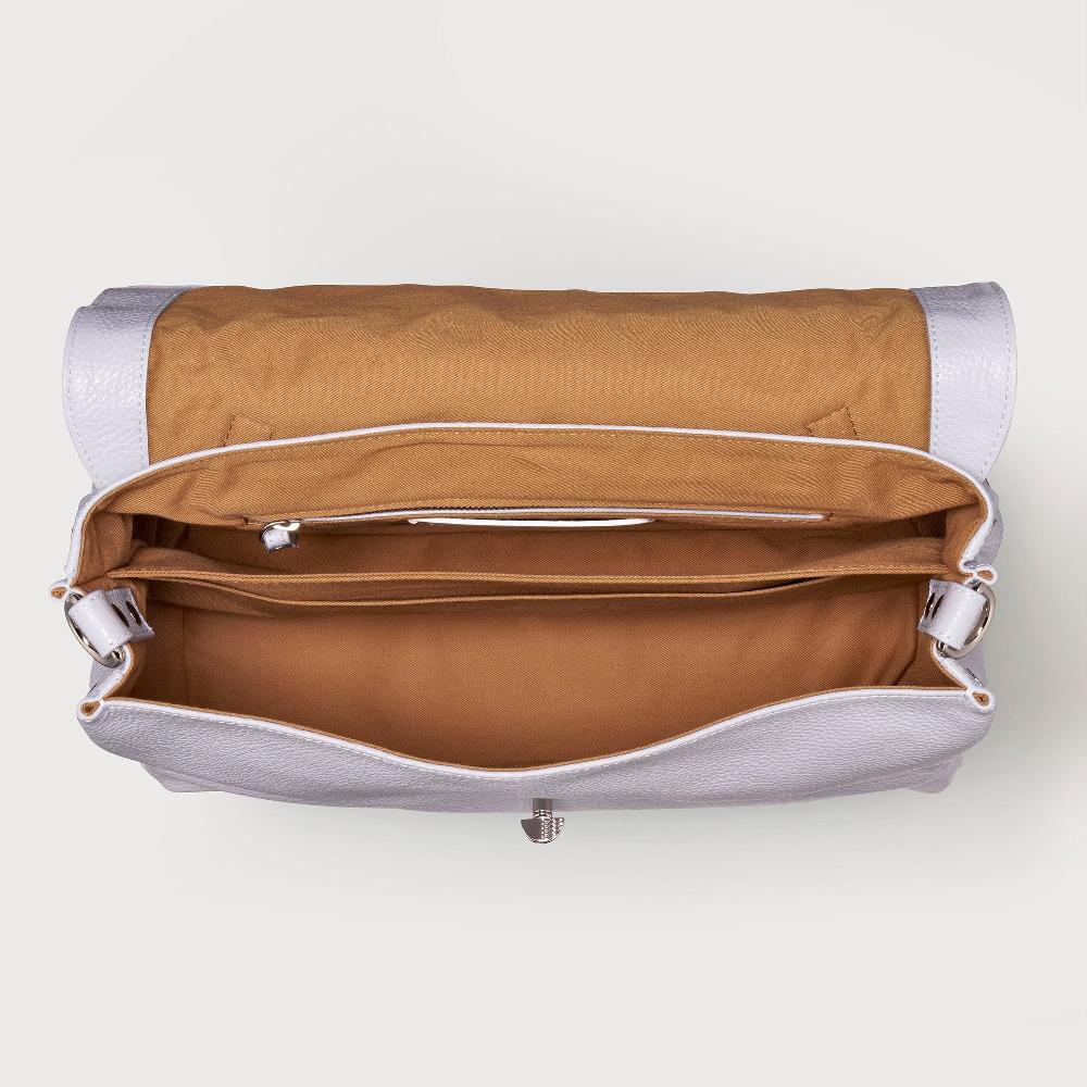 Zanellato BORSA POSTINA® MEDIUM IN PELLE MARTELLATA GREY CLOUD | Zanellato Nuova