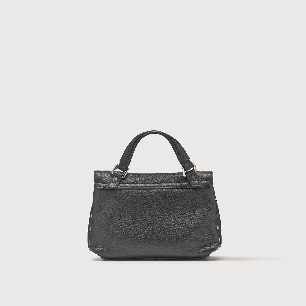 Zanellato BORSA POSTINA® BABY IN PELLE MARTELLATA BLACK NERO | Zanellato Moda