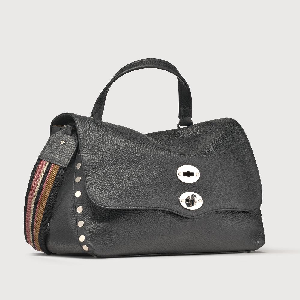 Zanellato BORSA POSTINA® MEDIUM IN PELLE MARTELLATA BLACK NERO | Zanellato 2025