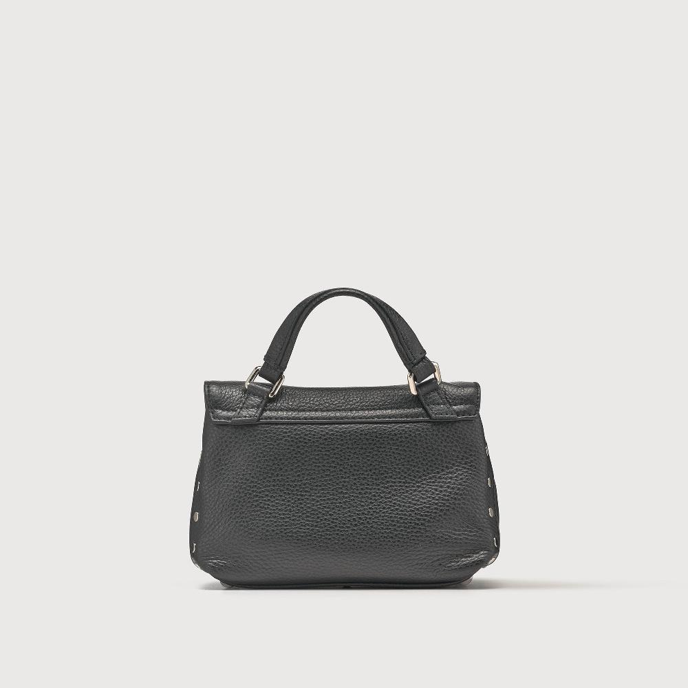Zanellato BORSA POSTINA® BABY IN PELLE MARTELLATA BLACK NERO | Zanellato Italy