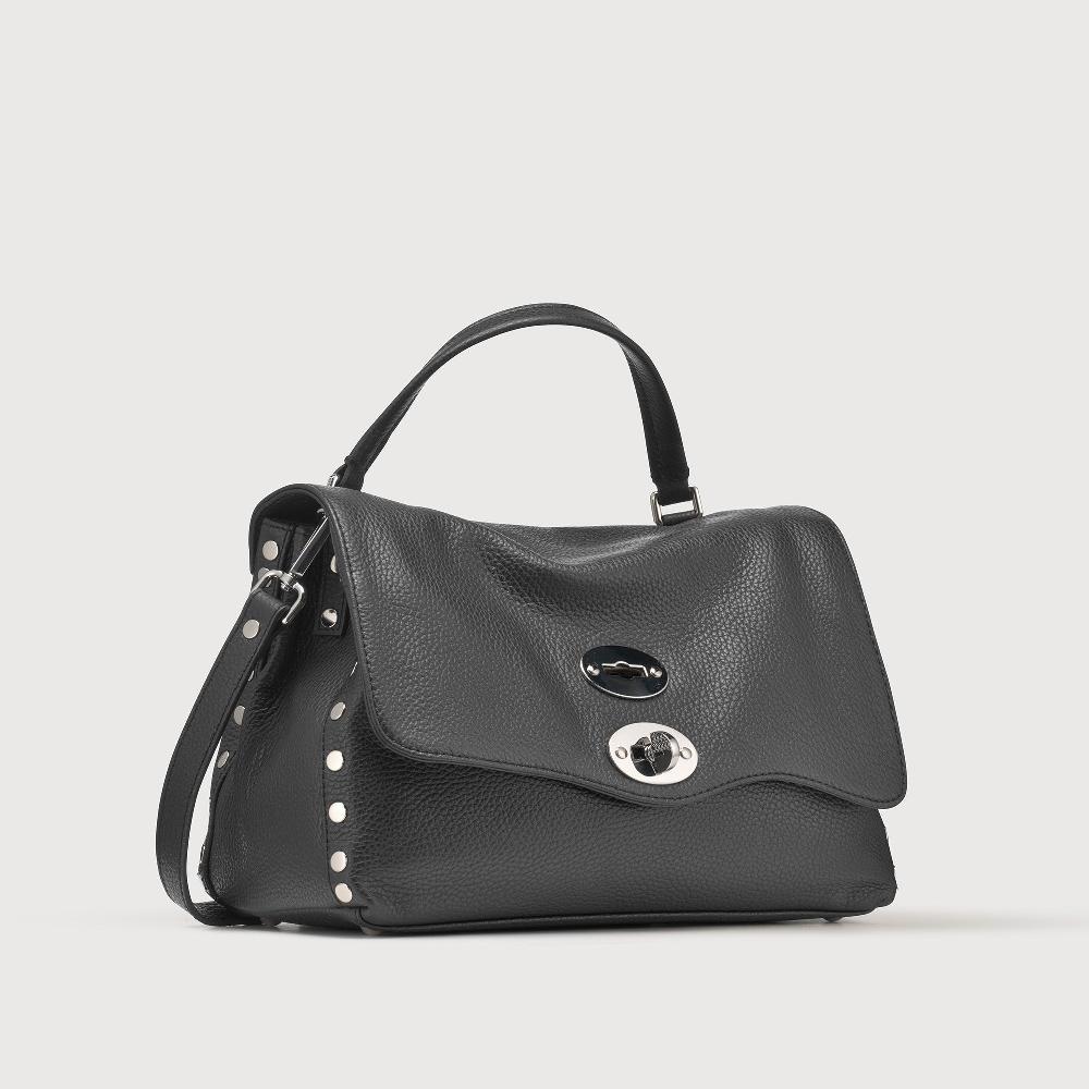 Zanellato BORSA POSTINA® SMALL IN PELLE MARTELLATA BLACK NERO | Zanellato Italia