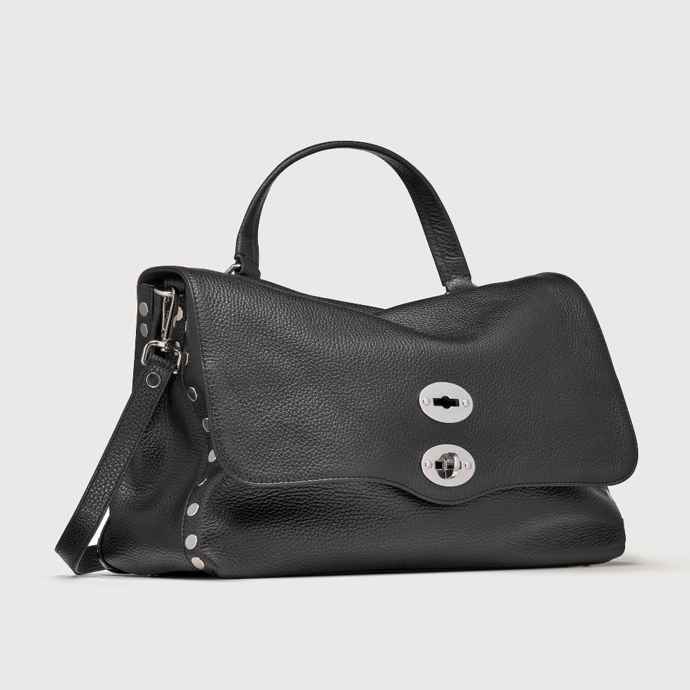 Zanellato BORSA POSTINA® MEDIUM IN PELLE MARTELLATA BLACK NERO | Zanellato 2025