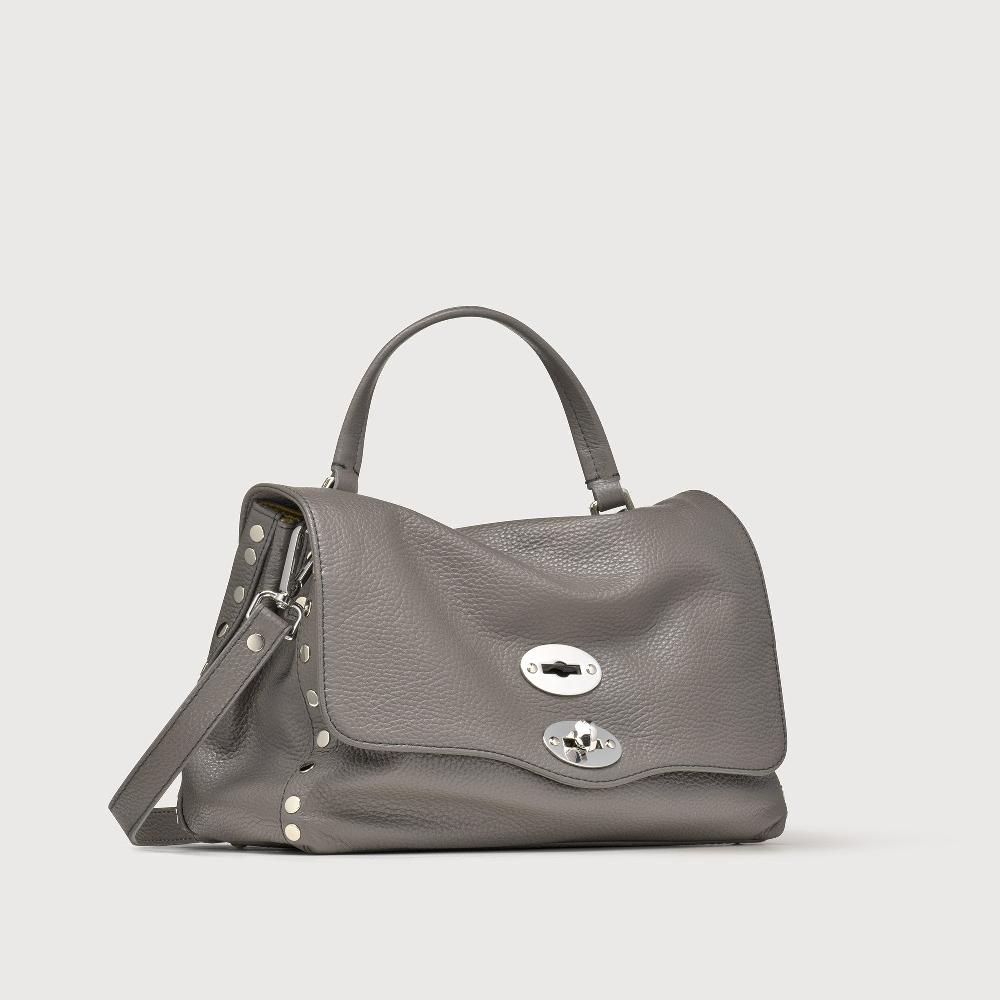 Zanellato BORSA POSTINA® SMALL IN PELLE MARTELLATA GREY MONTEBIANCO | Zanellato In Linea