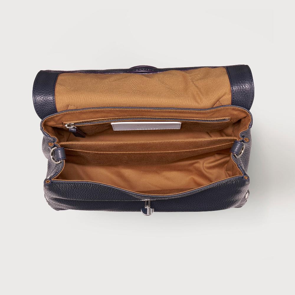 Zanellato BORSA POSTINA® SMALL IN PELLE MARTELLATA DARK NAVY | Zanellato Promozione