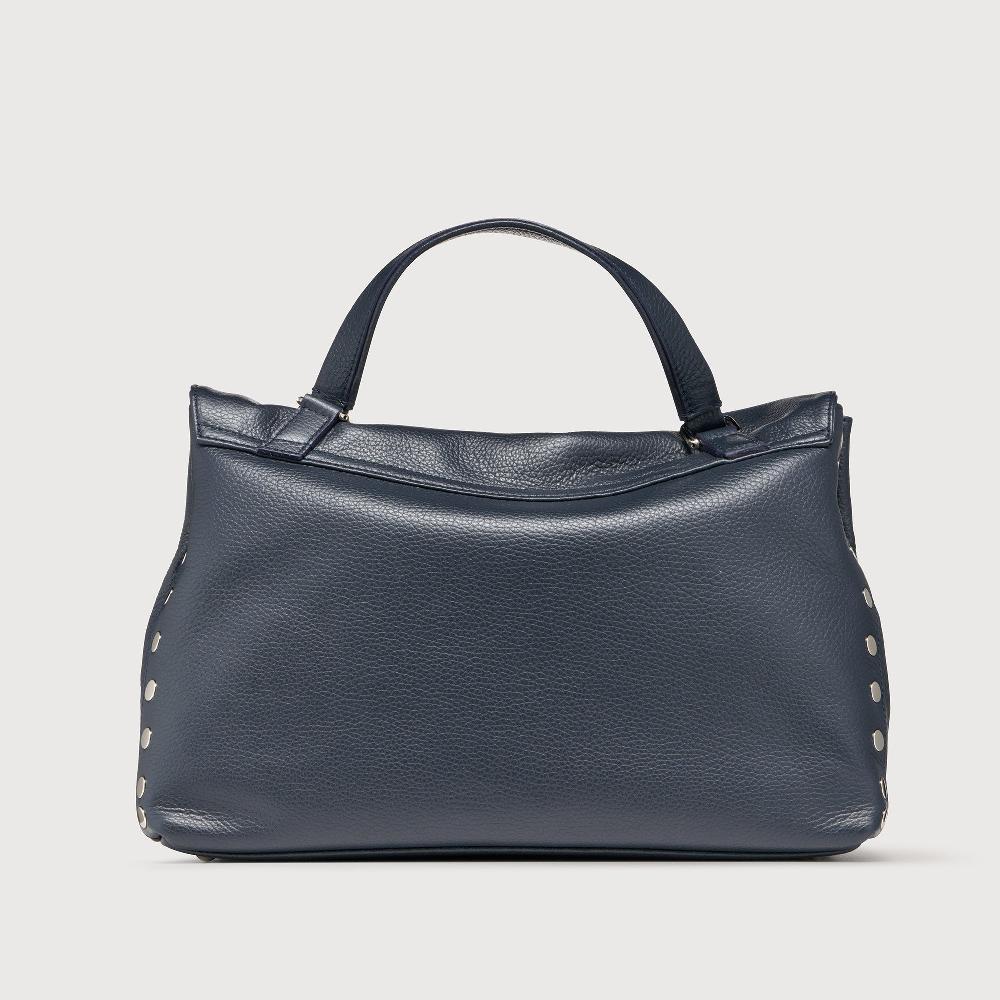 Zanellato BORSA POSTINA® MEDIUM IN PELLE MARTELLATA DARK NAVY | Zanellato Spedizione Gratuita
