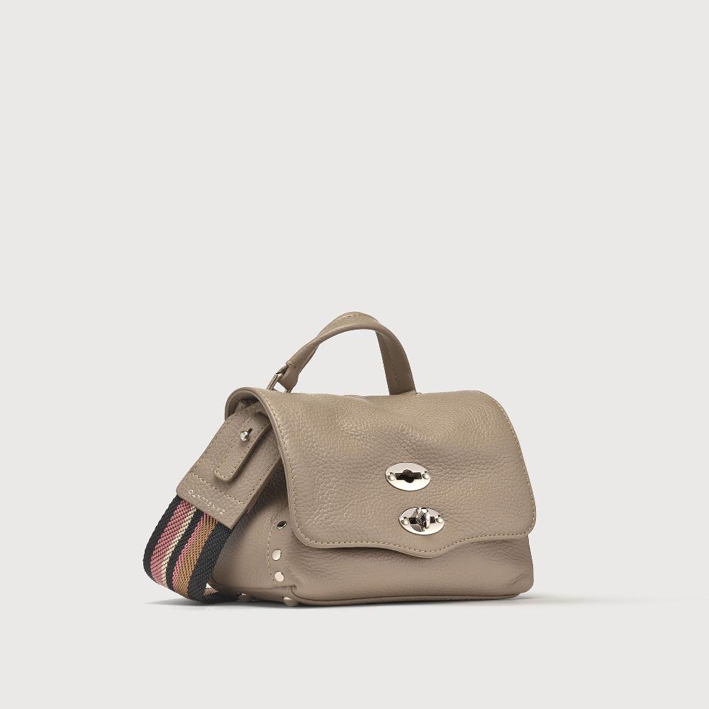 Zanellato BORSA POSTINA® BABY IN PELLE MARTELLATA GREY CRETA | Zanellato Qualità Garantita