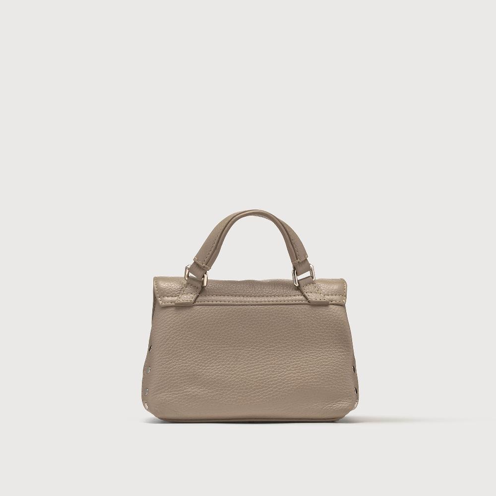 Zanellato BORSA POSTINA® BABY IN PELLE MARTELLATA GREY CRETA | Zanellato Qualità Garantita