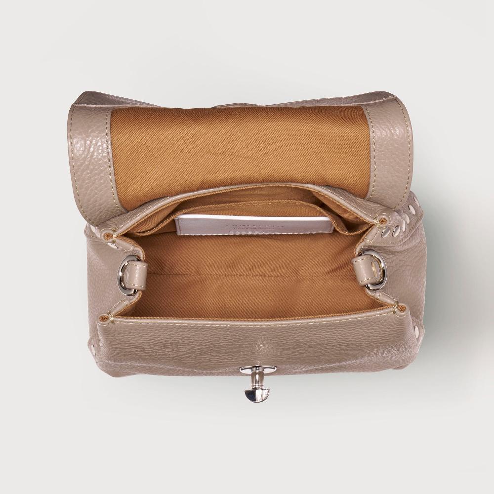 Zanellato BORSA POSTINA® BABY IN PELLE MARTELLATA GREY CRETA | Zanellato Qualità Garantita
