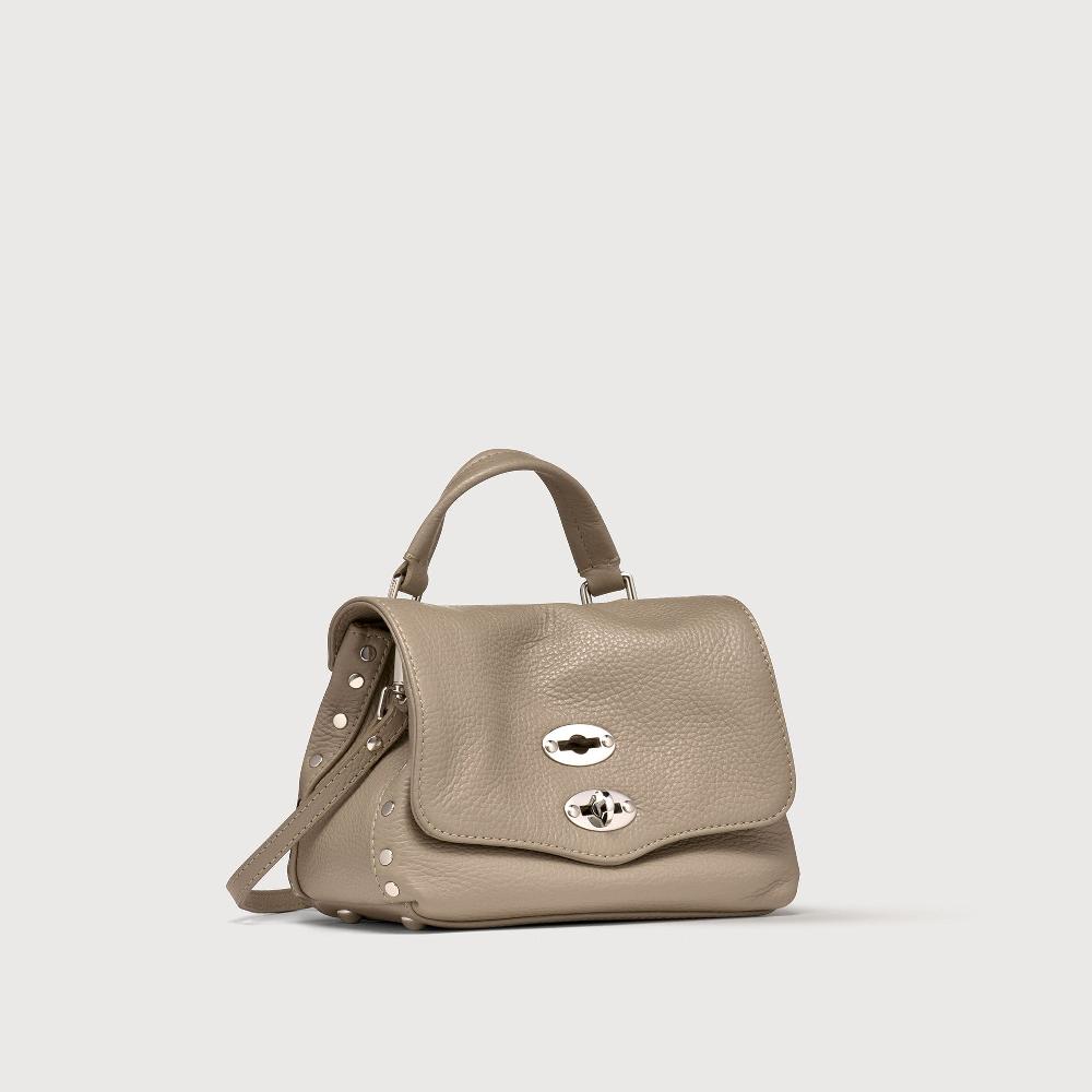 Zanellato BORSA POSTINA® BABY IN PELLE MARTELLATA GREY CRETA | Zanellato Consegna Veloce
