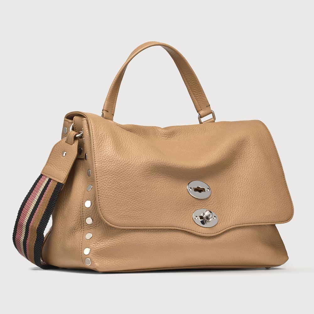 Zanellato BORSA POSTINA® MEDIUM IN PELLE MARTELLATA BROWN CAPPUCCINO | Zanellato Promozione Limitata