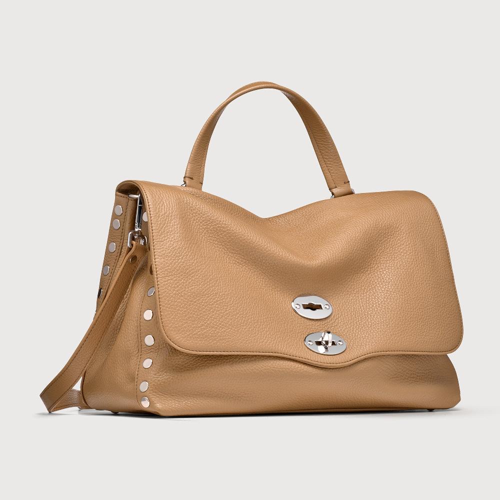 Zanellato BORSA POSTINA® MEDIUM IN PELLE MARTELLATA BROWN CAPPUCCINO | Zanellato Shopping Online