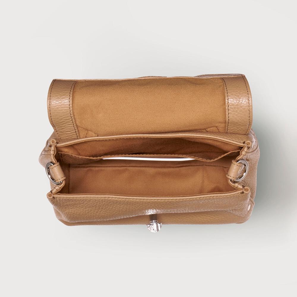 Zanellato BORSA POSTINA® BABY IN PELLE MARTELLATA BROWN CAPPUCCINO | Zanellato Affare Del Giorno