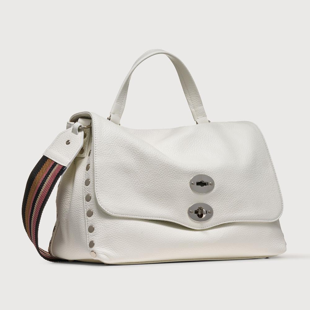 Zanellato BORSA POSTINA® MEDIUM IN PELLE MARTELLATA BIANCO LATTE | Zanellato Prezzo Ridotto