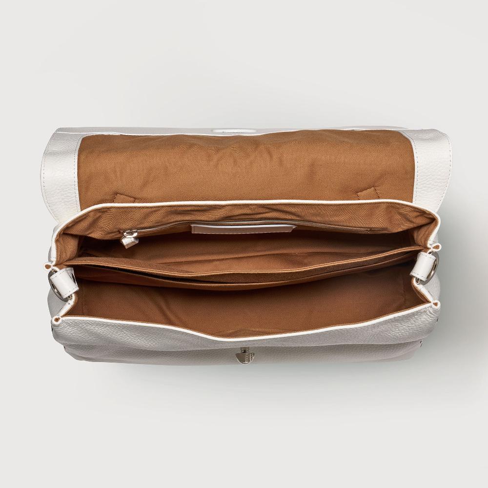 Zanellato BORSA POSTINA® MEDIUM IN PELLE MARTELLATA BIANCO LATTE | Zanellato Prezzo Ridotto