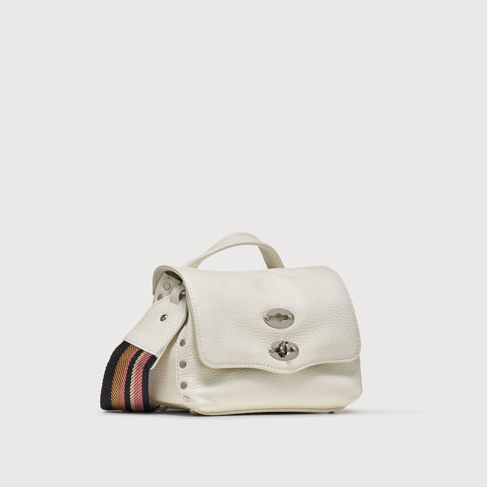Zanellato BORSA POSTINA® BABY IN PELLE MARTELLATA BIANCO LATTE | Zanellato Sottocosto