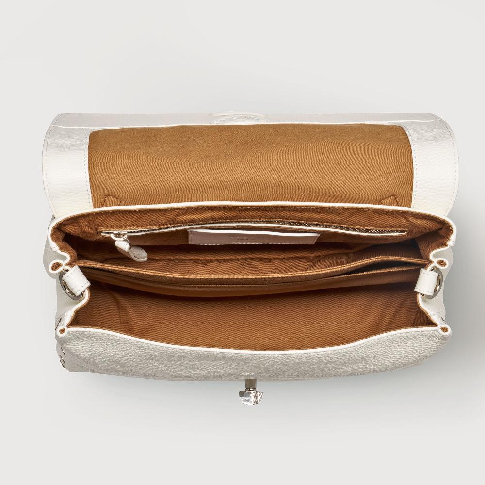 Zanellato BORSA POSTINA® SMALL IN PELLE MARTELLATA BIANCO LATTE | Zanellato Convenienza