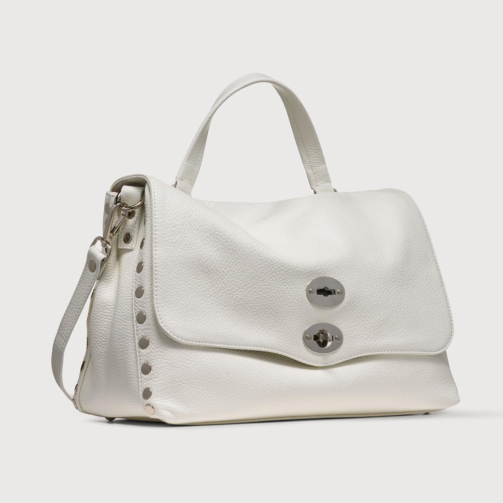 Zanellato BORSA POSTINA® MEDIUM IN PELLE MARTELLATA BIANCO LATTE | Zanellato Novità