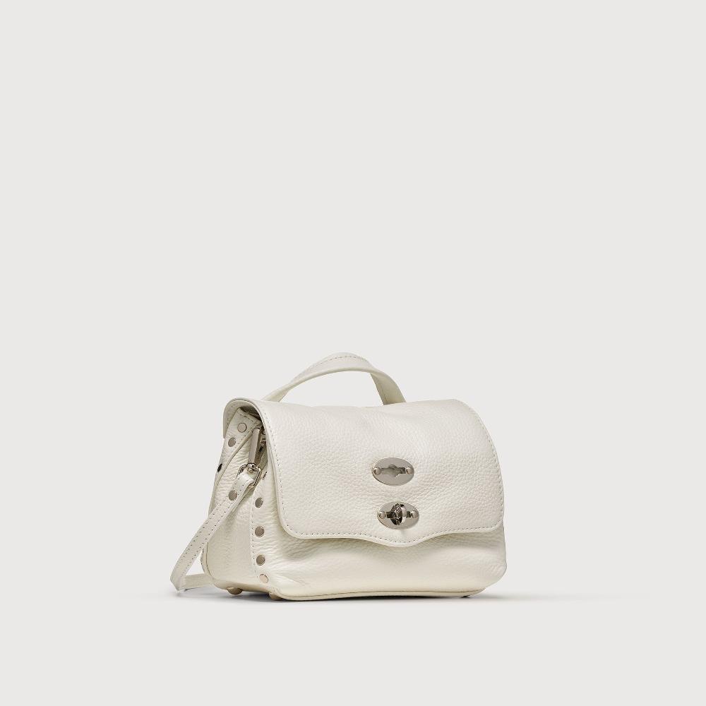 Zanellato BORSA POSTINA® BABY IN PELLE MARTELLATA BIANCO LATTE | Zanellato Presa