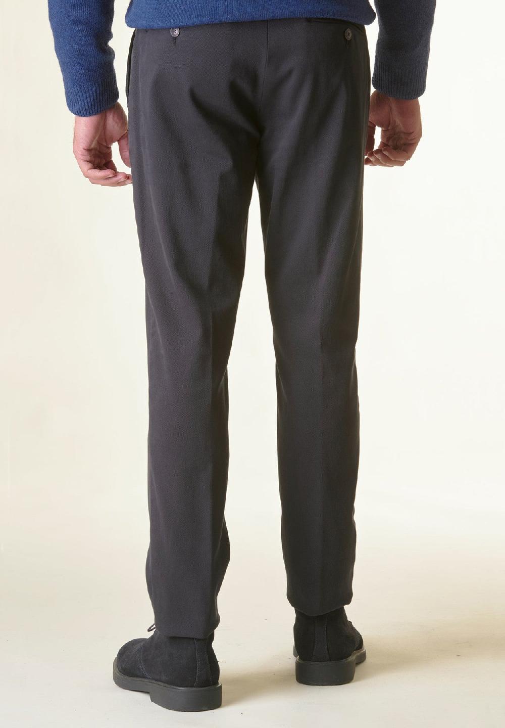 ﻿Angelico Pantalone blu navy armatura cotone slim Economico