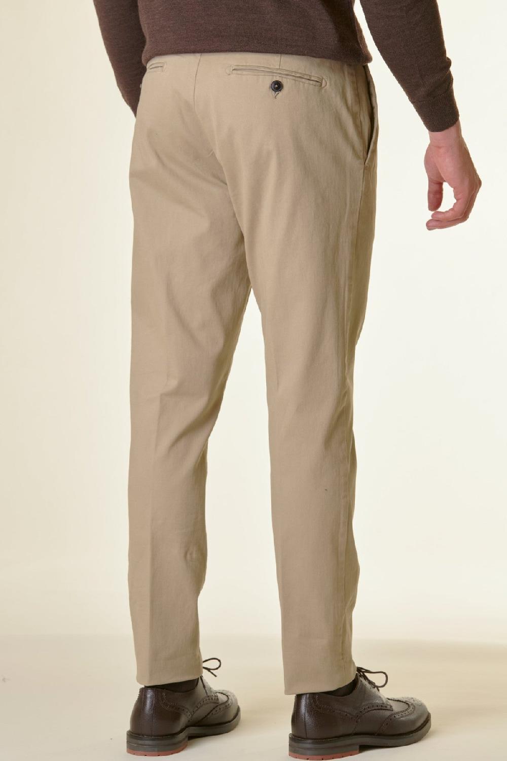 Angelico Pantalone sabbia twill stretch slim Hotsell