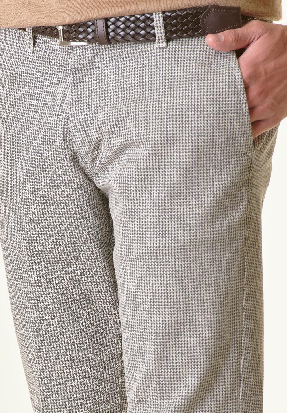Angelico Pantalone gesso-nero piedpul regular Vendita Calda