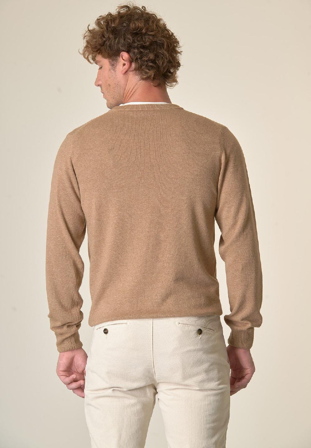 Angelico Girocollo cammello misto cashmere Negozio