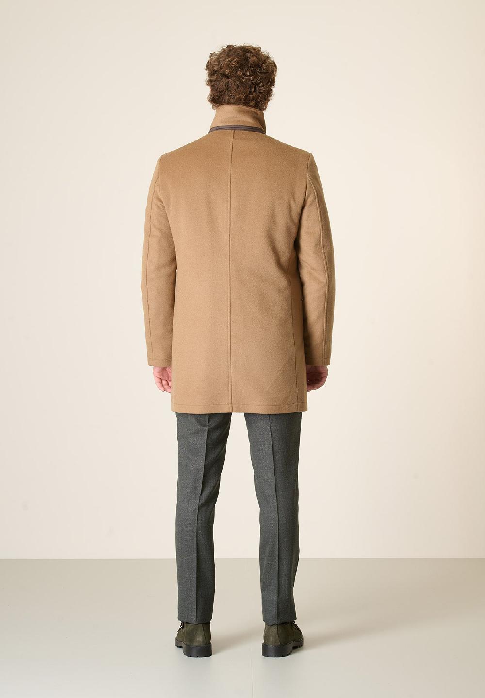 Angelico Cappotto cammello coreano pettorina staccabile Promozione