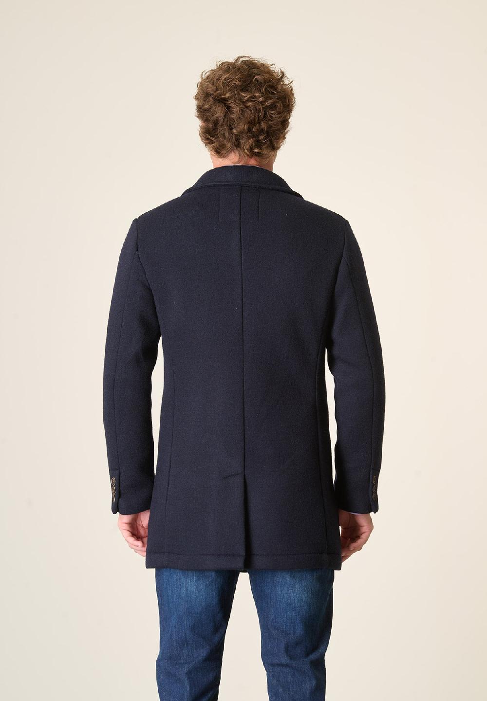 Angelico Cappotto blu sfoderato pettorina staccabile Prezzo Ridotto