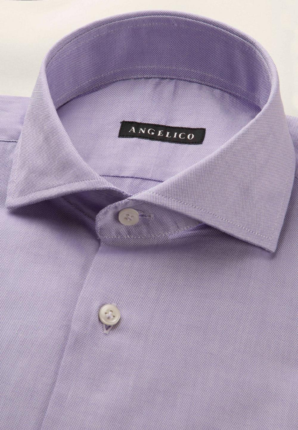 Angelico Camicia glicine oxford cotone slim fit Sottocosto