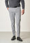 Angelico Pantalone grigio perla effetto lana cotone stretch slim fit Sconto
