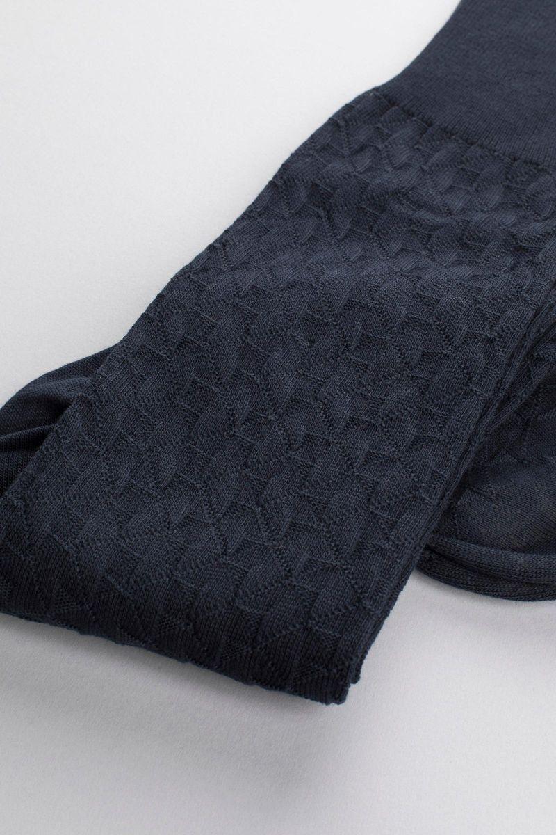 Angelico Calze blu jacquard losanghe Economico