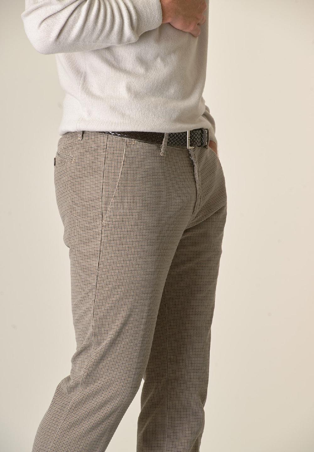 Angelico Pantalone fango fustagno Pied de Poule slim fit Negozio
