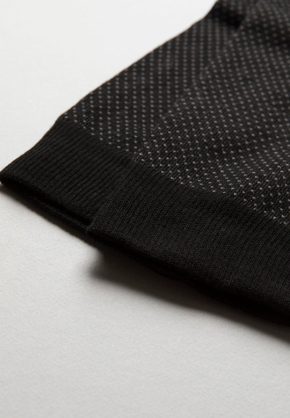 Angelico Calza nera jacquard pois grigi Nuova