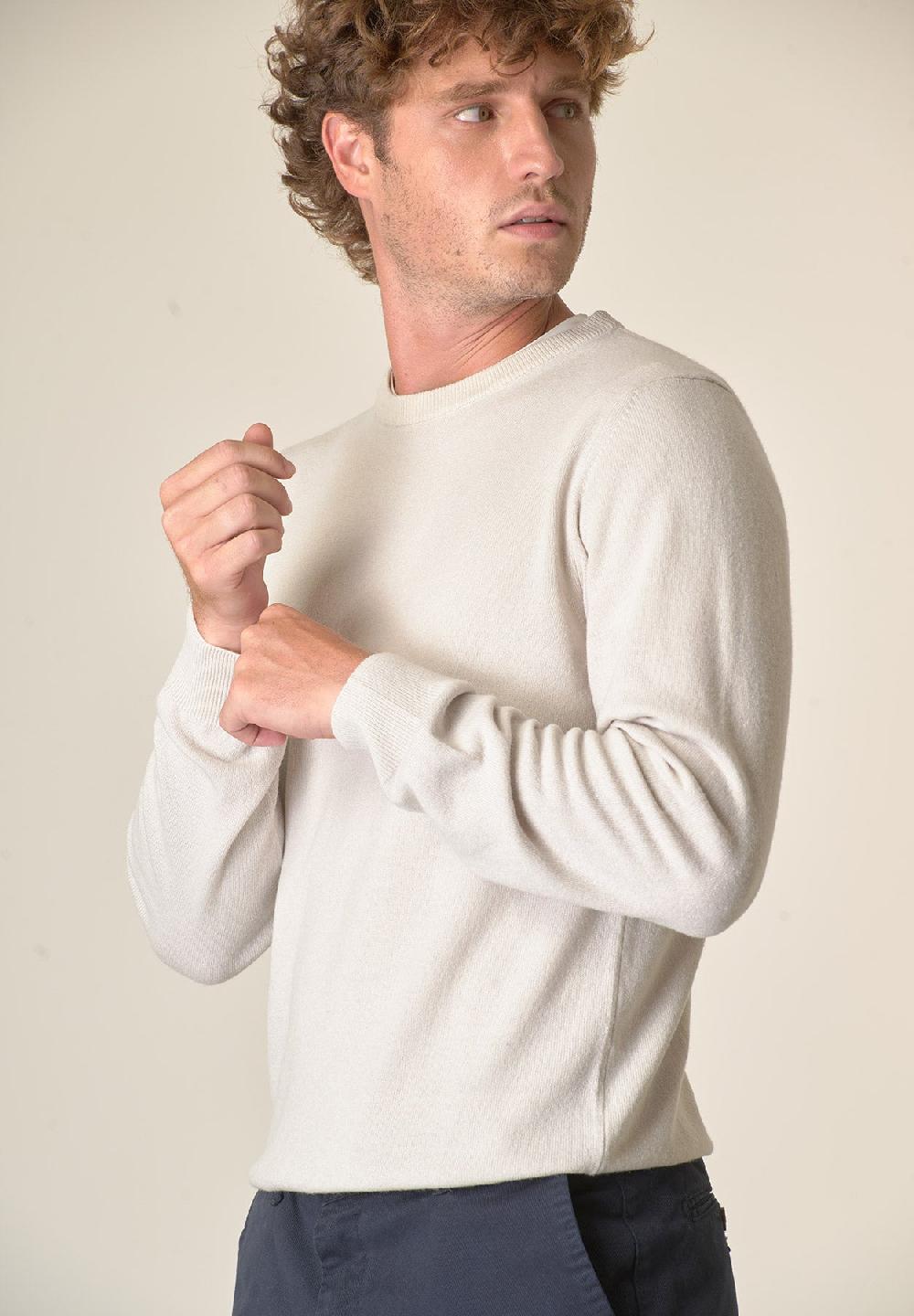 Angelico Girocollo grigio chiaro misto cashmere Promozione