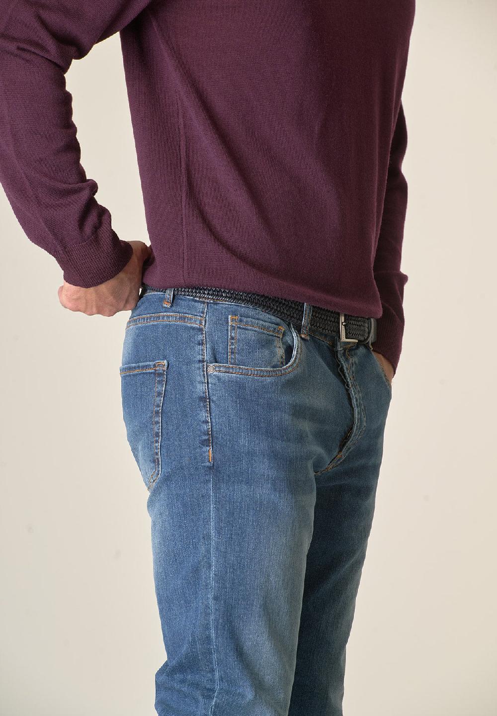 Angelico Jeans lavaggio medio cotone stretch slim fit Spedizione Gratuita