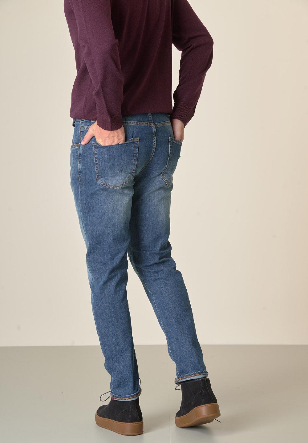 Angelico Jeans lavaggio medio cotone stretch slim fit Spedizione Gratuita