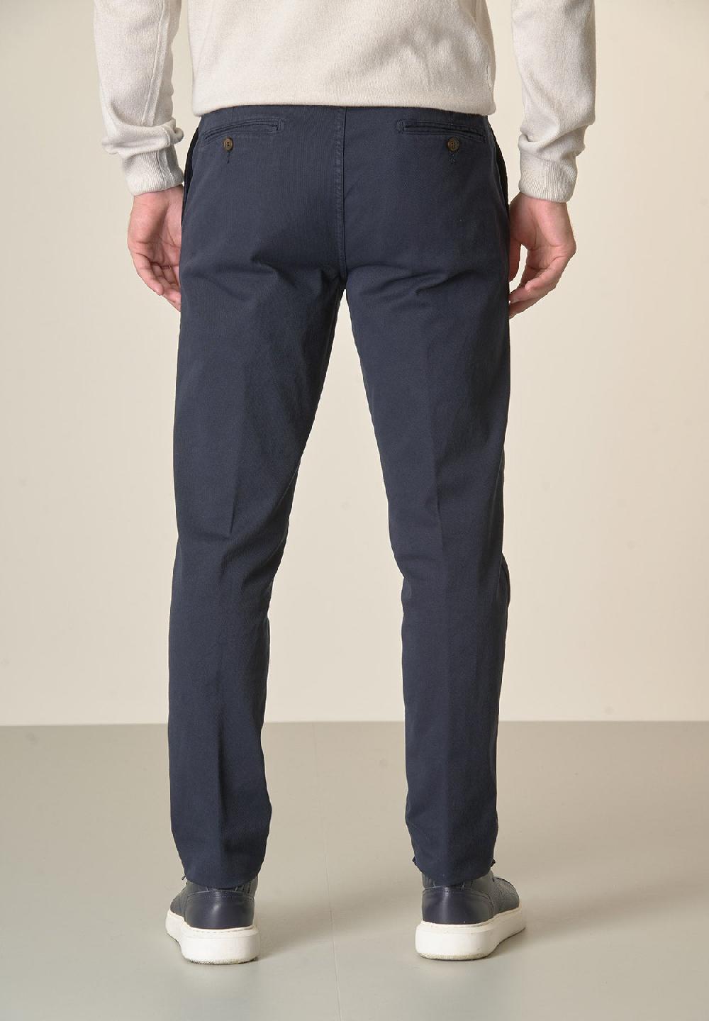 Angelico Pantalone blu tricotina cotone stretch regular fit Soddisfazione Garantita