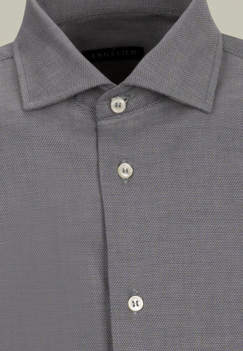 Angelico Camicia grigio scuro armatura slim Prezzo Ridotto