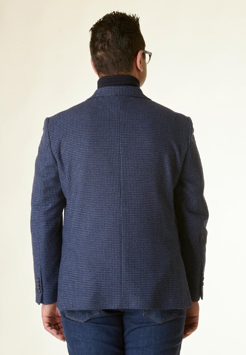 Angelico Giacca blu piedpul comfort fit corto Offerta