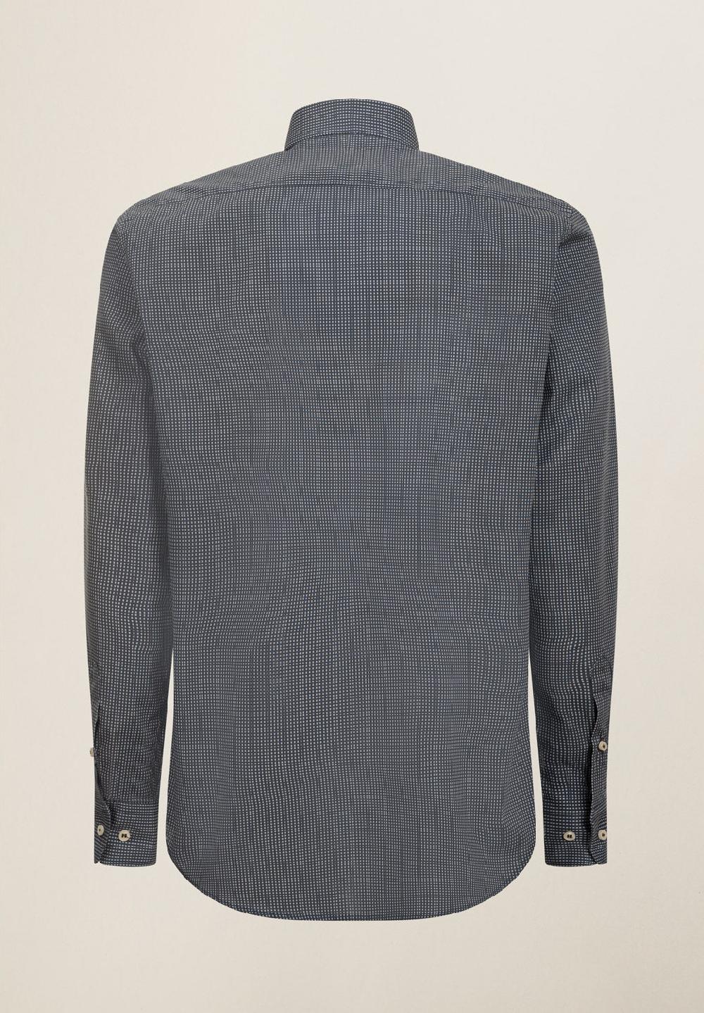 Angelico Camicia blu microdisegno cotone regular fit Hotsell