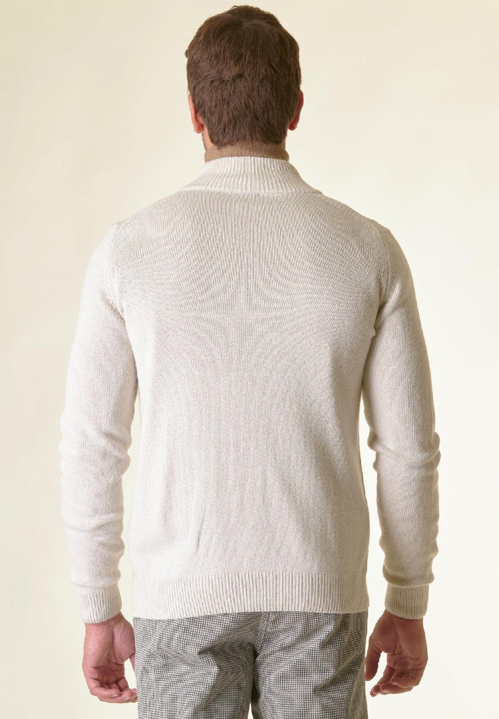Angelico Giacca in maglia ecrù mano cashmere Negozio