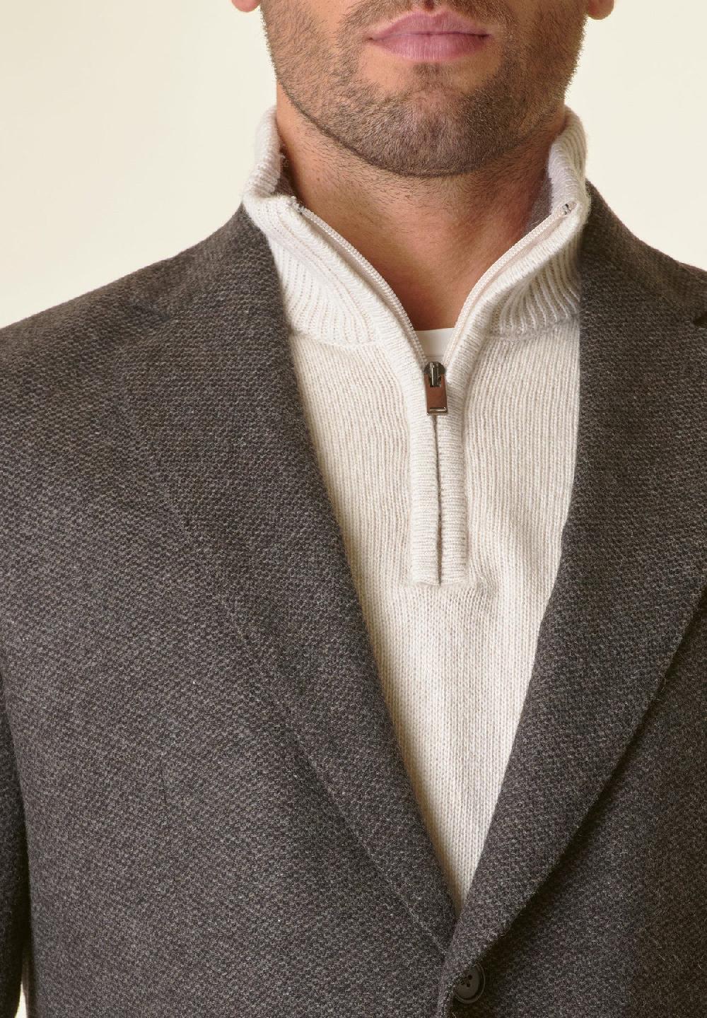 Angelico Giacca Moro tweed operata foderata custom Moda