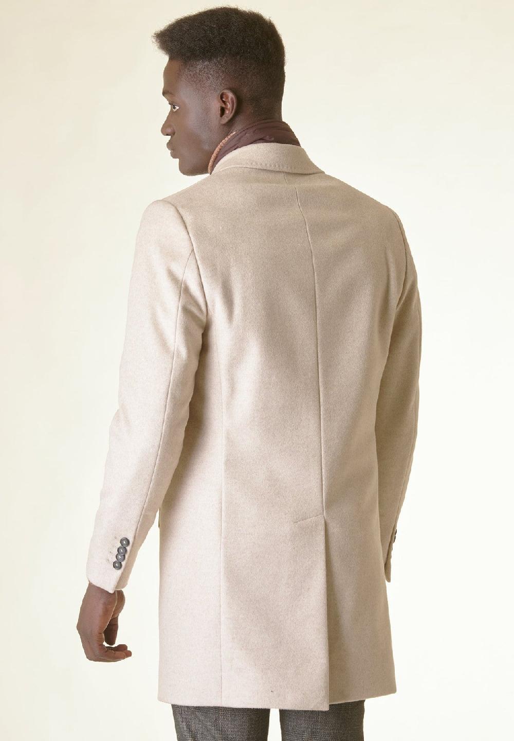 Angelico Cappotto naturale lana-cashmere pettorina staccabile 2025