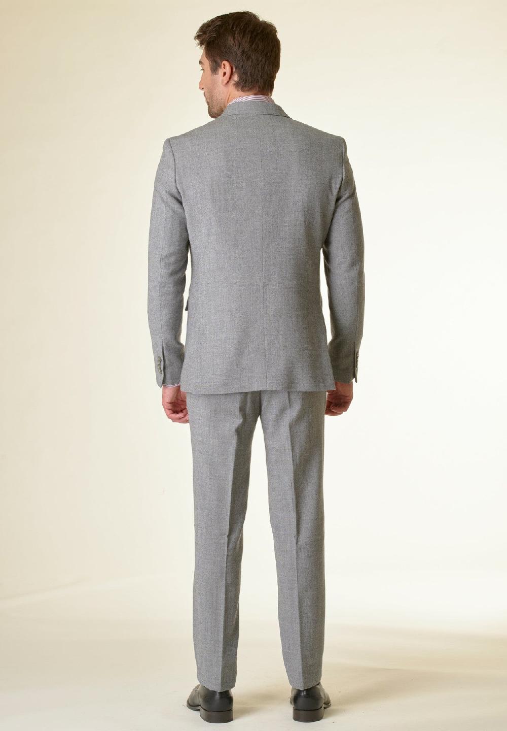 Angelico Abito grigio microdisegno lana stretch custom fit 2025