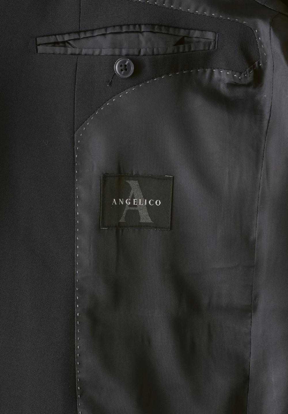 Angelico Abito blu scuro saglia di lana comfort fit corto Pezzi Unici