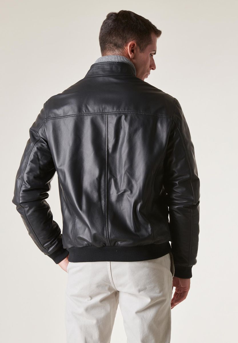 Angelico Bomber nero nappa Negozi Online