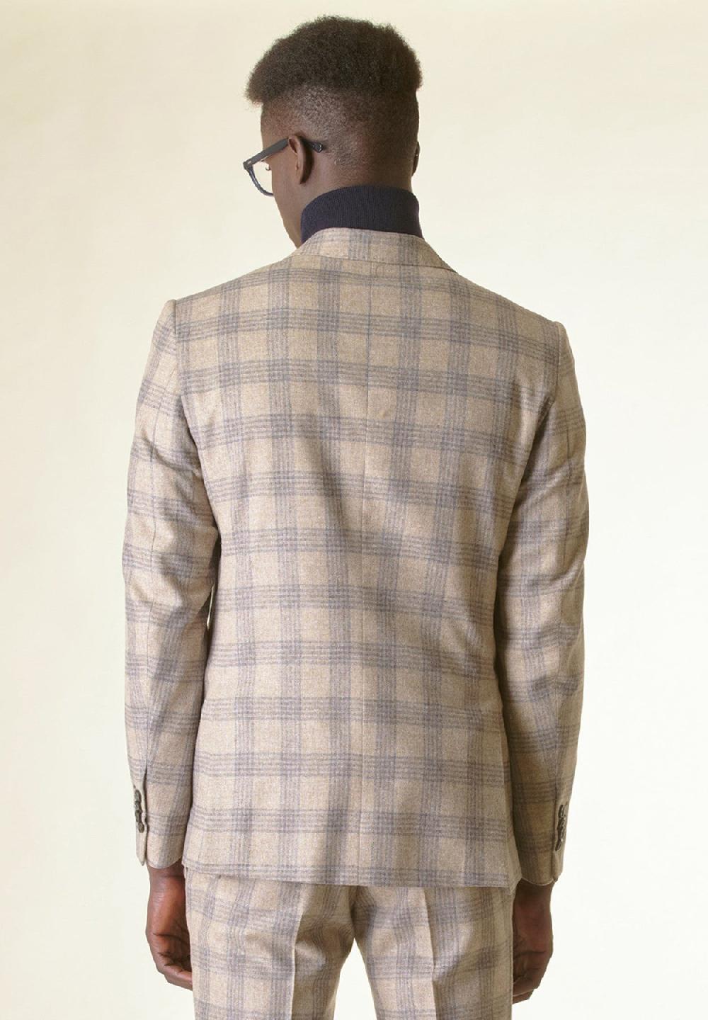 Angelico Giacca Galles naturale-grigio lana-cashmere Custom Promozione Limitata