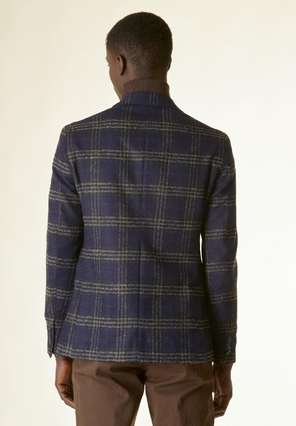 Angelico Giacca blu galles decostruita Latest fashion