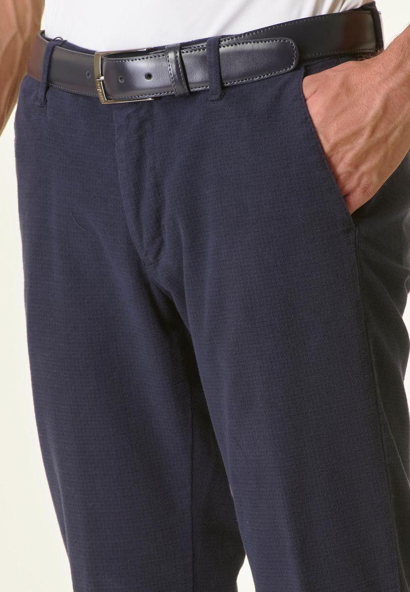 Angelico Pantalone blu pied poule fustagno slim Sconto